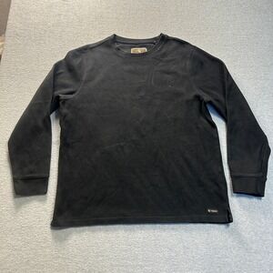 Legendary Outfitters Waffle Knit Thermal Shirt Mens XL Black‎ Long Sleeve Top